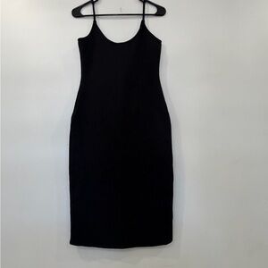 Elegant Black Sleeveless Midi Dress